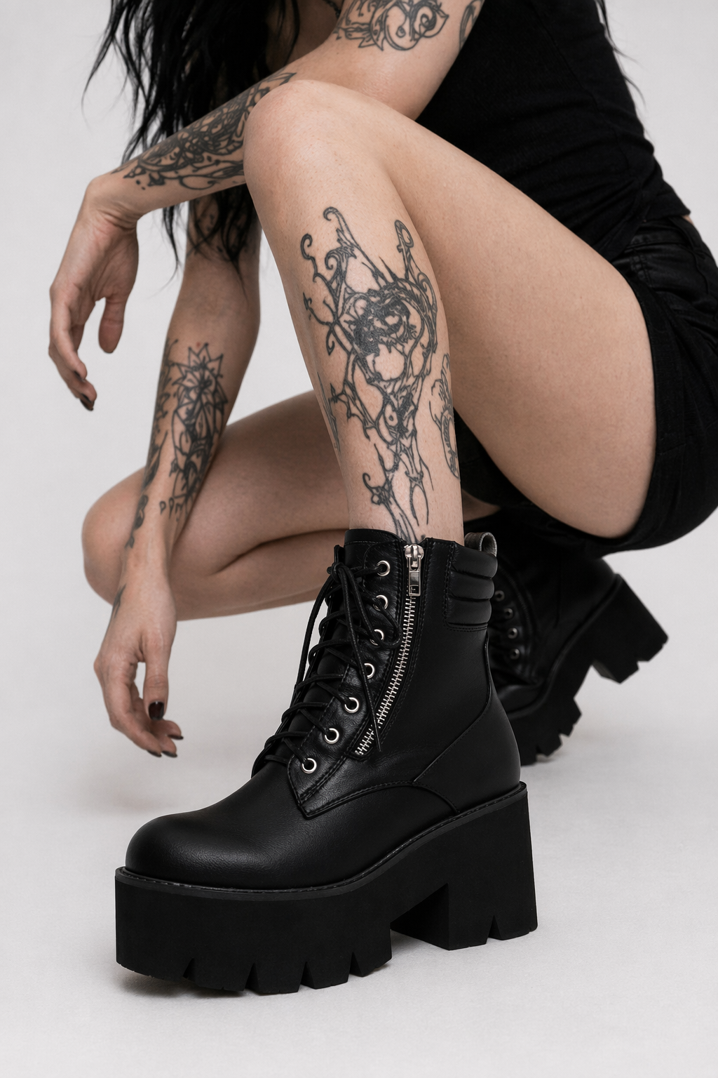 Billy's Chunky Black Platforms black shoes