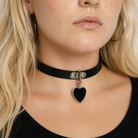 Gothic Heart Leather Choker Default