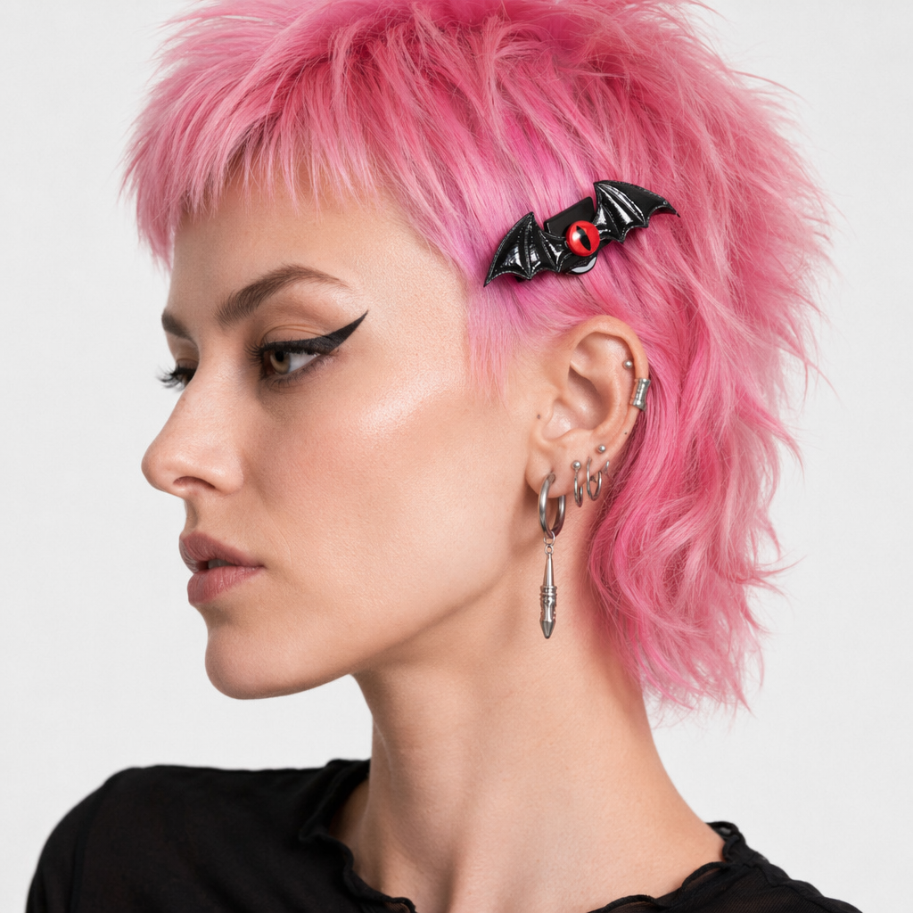 Black Evil Eye Hair Clip Default Title