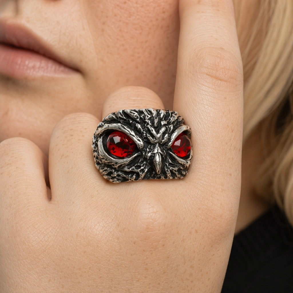 Stainless Owl Ring Alternative 9