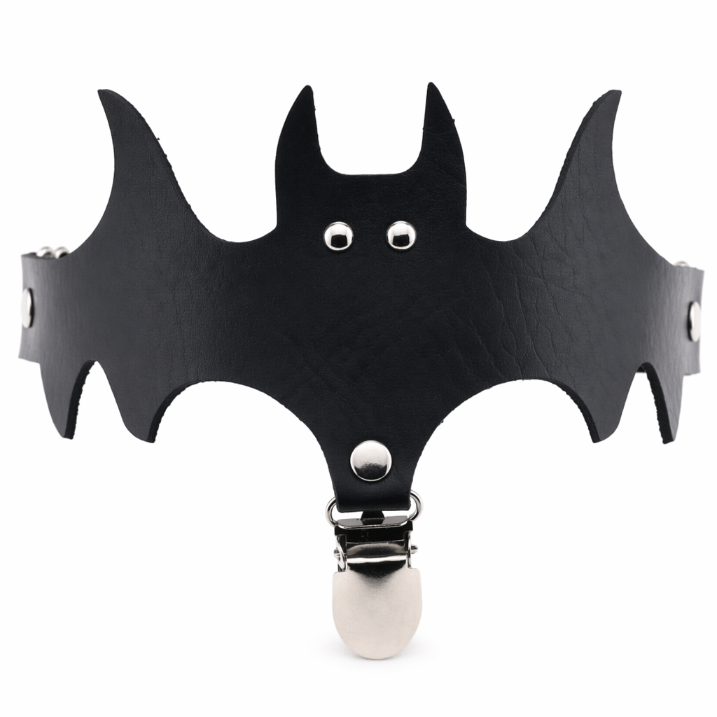 Black Goth Suspender Garter Black