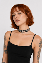 Colorful Heart Choker Black