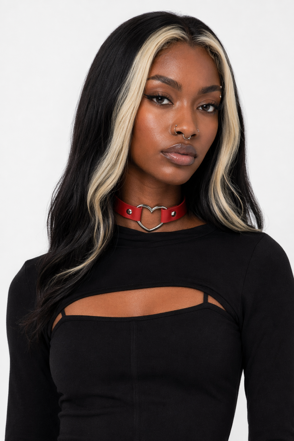 5 Variations of Goth Choker Red heart