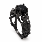 Gunmetal Black Stone Ring 11