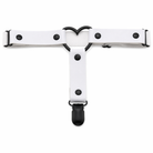 Gothic Leather Leg Garter white