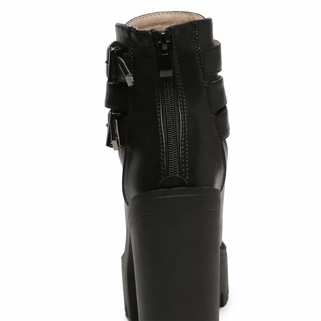 "Black Goth Platform Boots by Gatekeeper" black