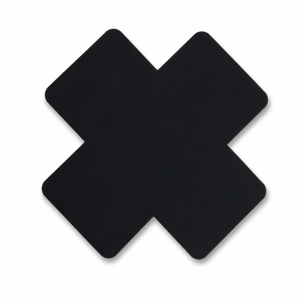 20 Pcs Black Cross Shape Self-Adhesive Nipple Pasties Default Title