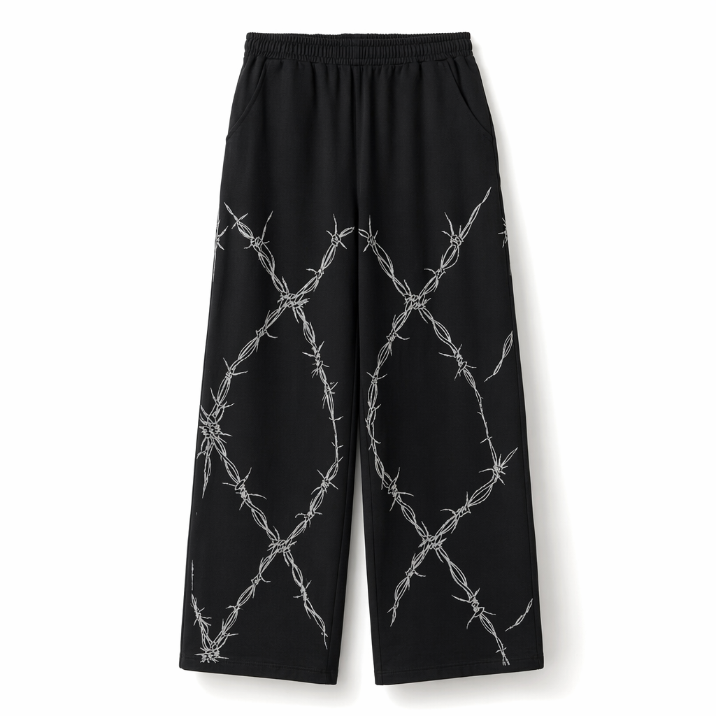"Horror Show" Grunge Baggy Pants Black Pants