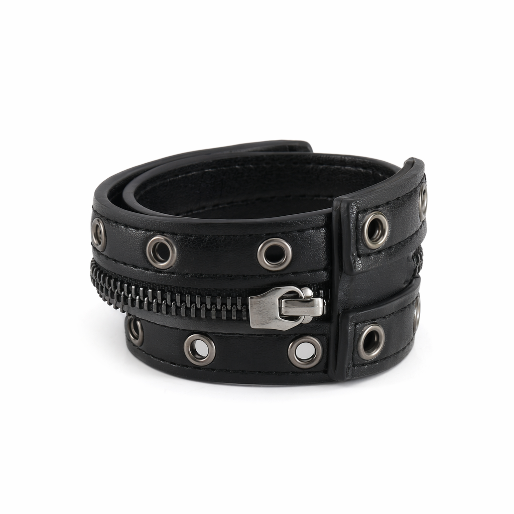 PU Leather Zip Bracelet Default Title