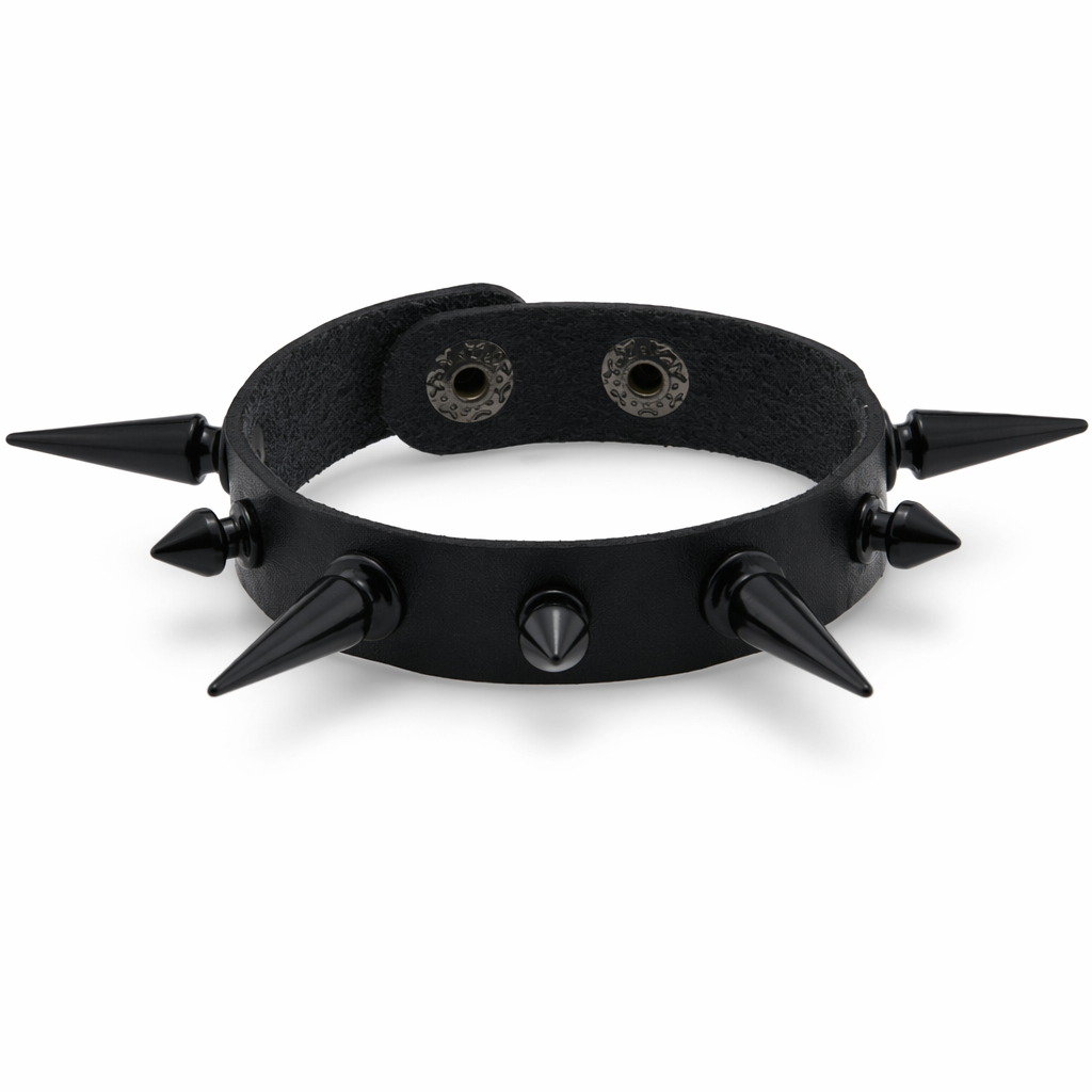 Spike Leather Bracelet - Gothic Default