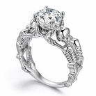 Silver Clear Stone Duo Ring 7