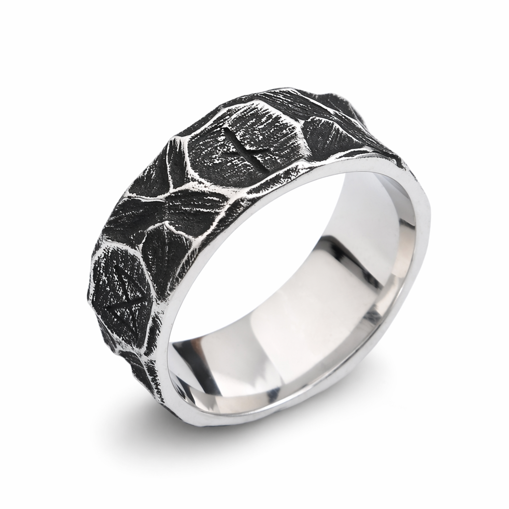 Nordic Viking Retro Steel Ring 12