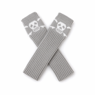 Black Skull Arm Warmers light gray