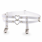 Heart Spike Garter white