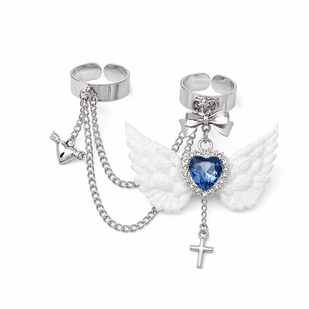 Angel Bat Wings Ring White Wings