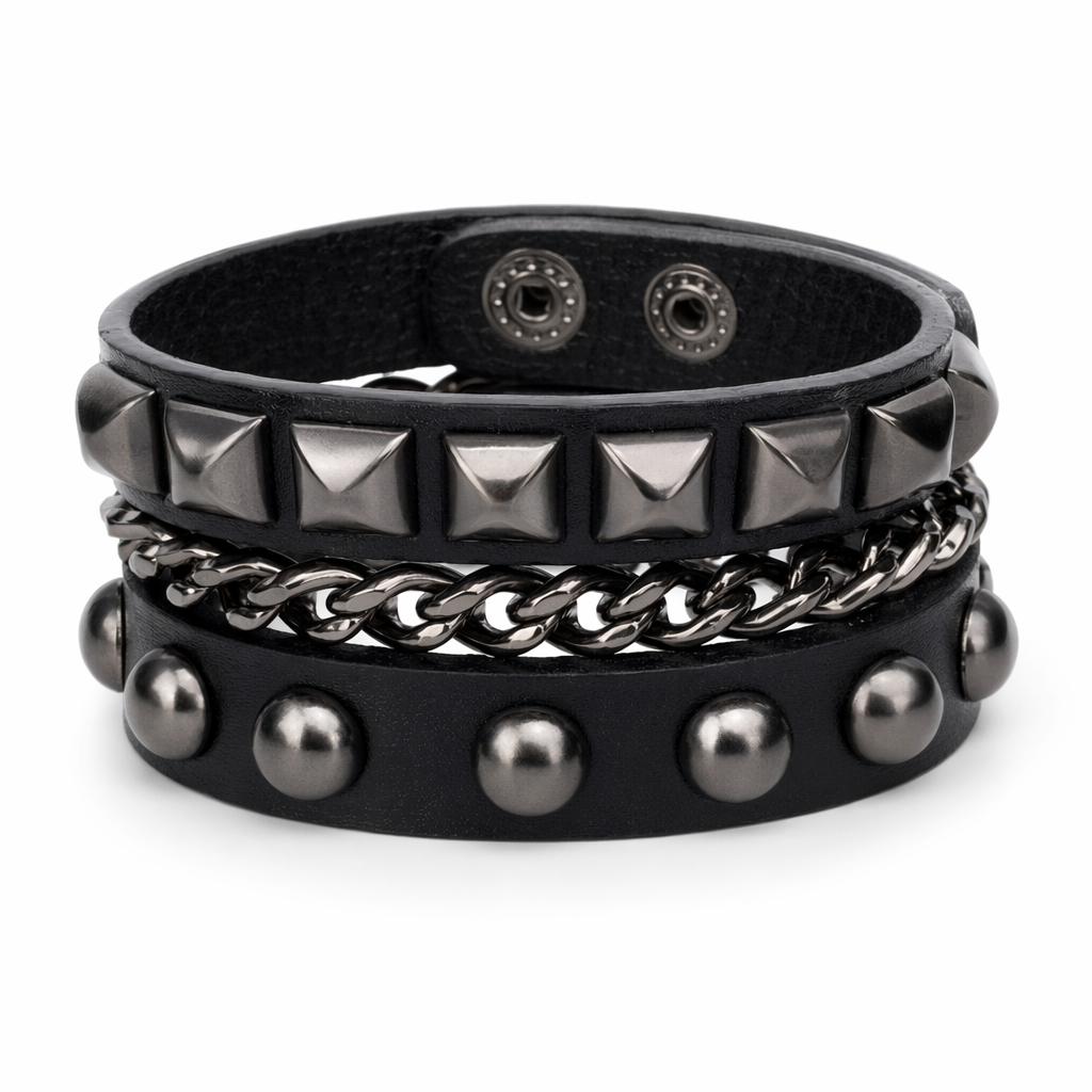 Metallic Leather Bracelets 1