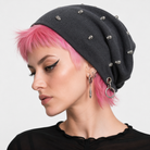 Skull Beanie Dark Grey