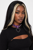 Furious Heart Choker in Black purple