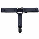 Gothic Leather Leg Garter navy