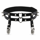 Heart Spike Garter black