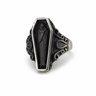 Black Steel Coffin Ring 10