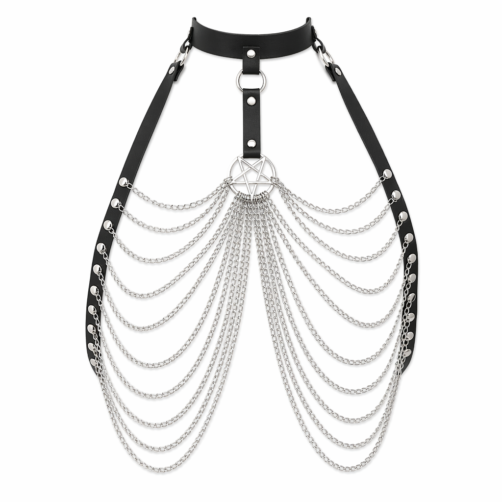 Black Chain Harness Duo' Belt