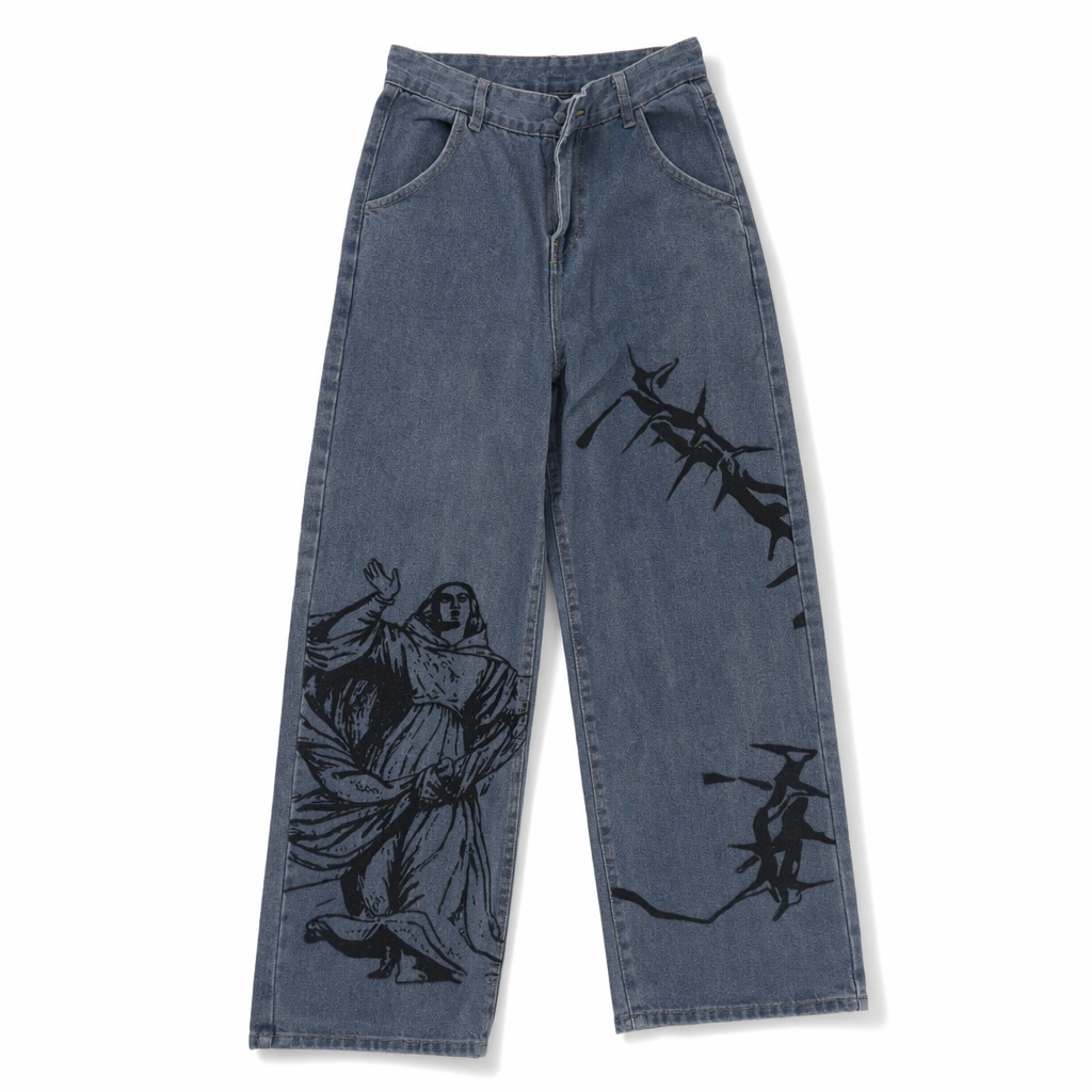Heating Up Baggy Pants blue gray