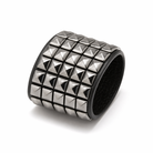 Studded PU Bracelet silver black