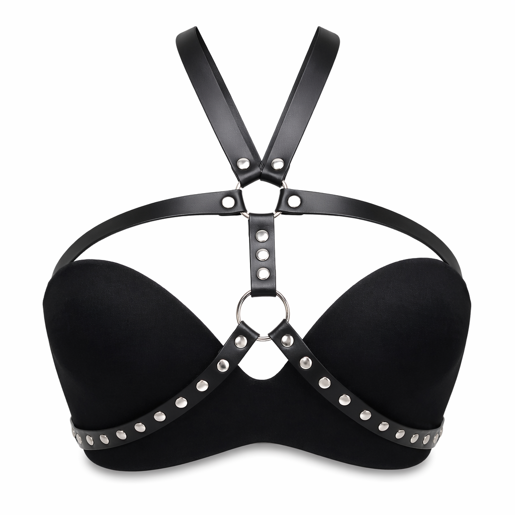 Black Goth Alt PU Harness' Default Title