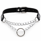 Escape' PU Faux Leather O Ring Chain Vegan Choker Default Title