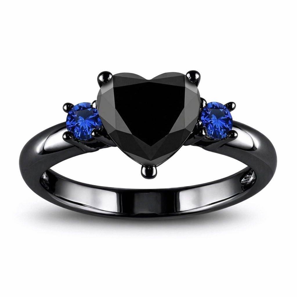 Forest's Heart' Ring (Black & Blue) 9