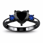 Forest's Heart' Ring (Black & Blue) 9