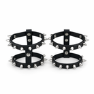 "Spike Garter Leg Harness - Edgy" Black