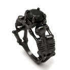 Gunmetal Black Stone Ring 8