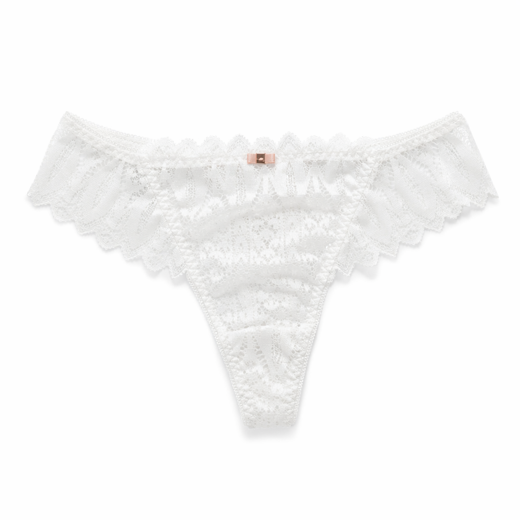 Cute Lace Black Undies White