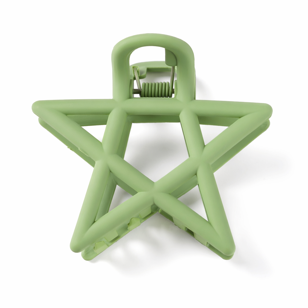 Star Resin Hair Clips green
