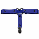 Gothic Leather Leg Garter blue