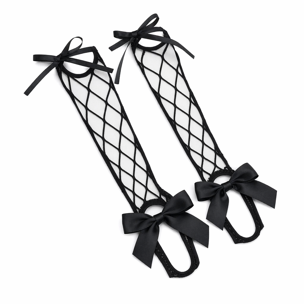 "Black Lace Mesh Stockings" Default Title