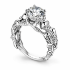 Silver Clear Stone Duo Ring 8