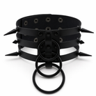 Black Choker with Triple Rings Default Title