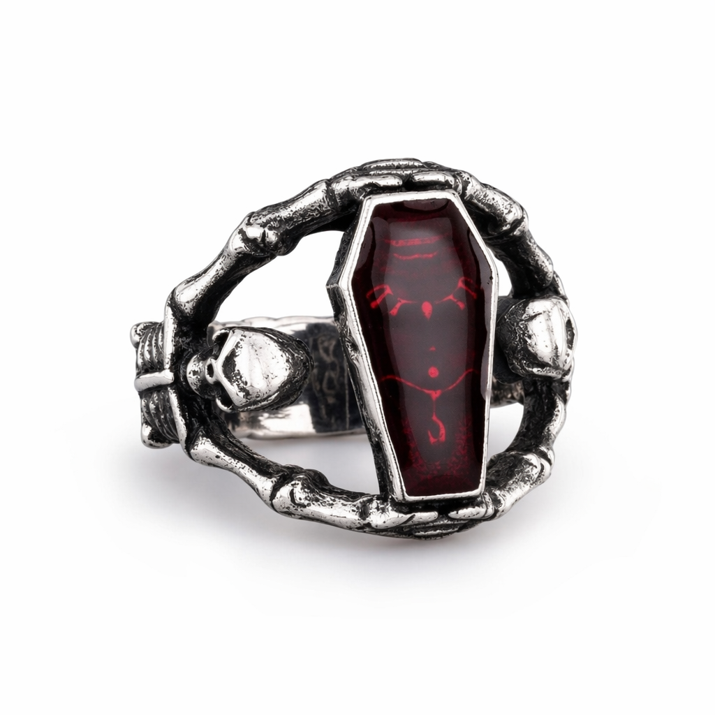 Red Skull Undertaker Ring 8