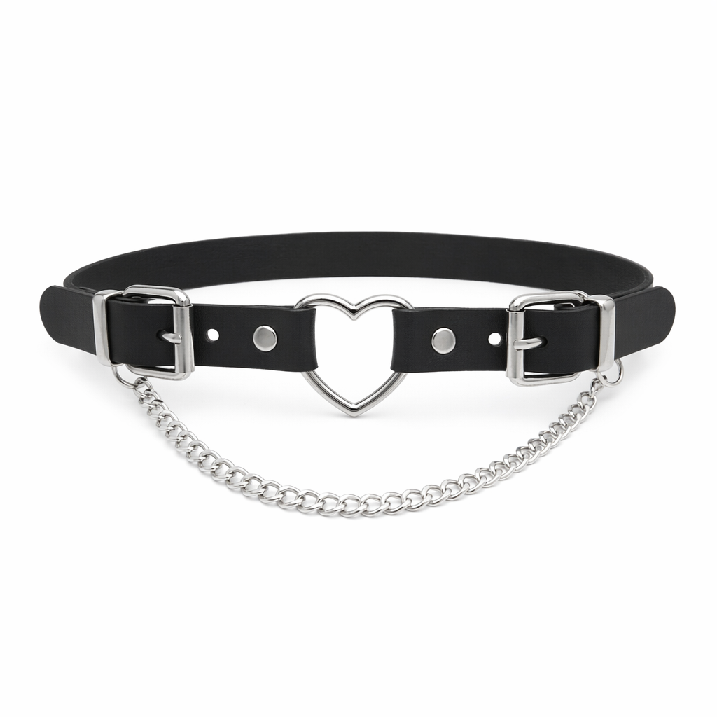 Black Heart Garter Leg Harness (11 colors) Default Title