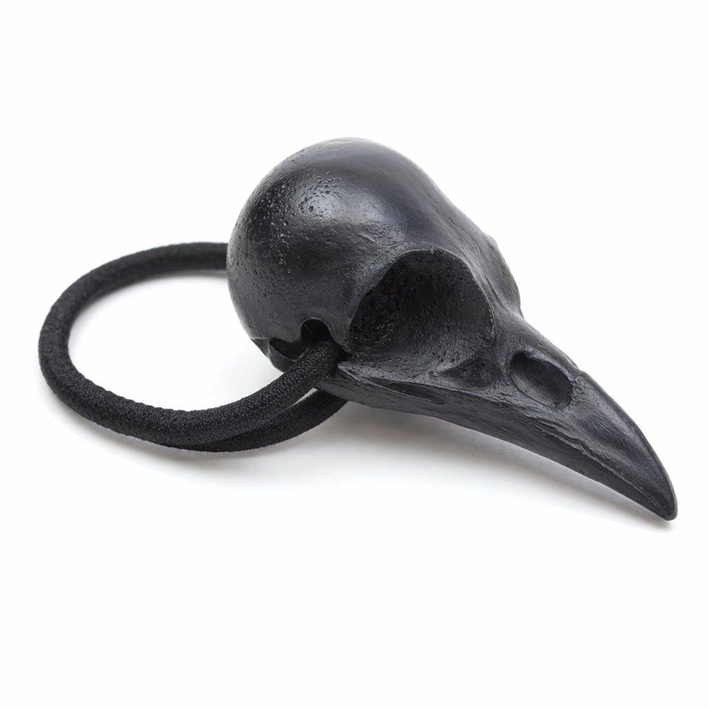 Gothic Raven Skull Hair Tie B