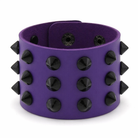 Colorful Spike Leather Bracelet Purple