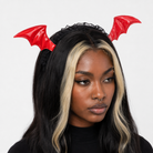 Winged Lace Headband Red