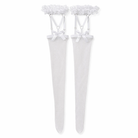 "Black/White Lolita Anime Stockings - Aletta" White