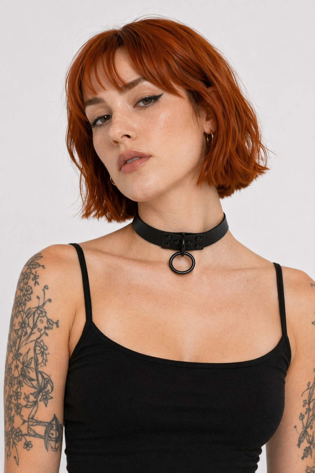Black/Blue PU Choker Black