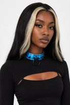 Holo Black Spike Choker (4 shades)' Blue