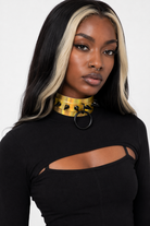 Holo Black Spike Choker (4 shades)' Yellow