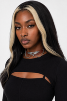 "Skull Bat Choker: Multi-Colored Option" Brown